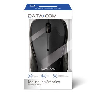 Mouse Inalámbrico Negro 3D Datacom,hi-res