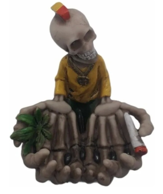 Cenicero Con Figura De Esqueleto Rasta Diseño Manos,hi-res