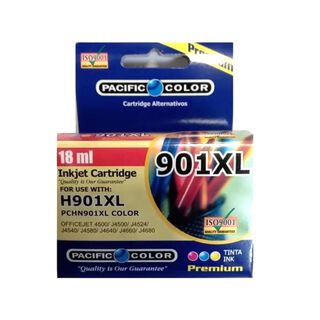 Tinta  901 XL Cartucho Color Compatible HP 18ml Pacific Color,hi-res