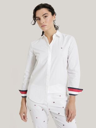 CAMISA DE RAYAS RELAXED BLANCO TOMMY HILFIGER,hi-res