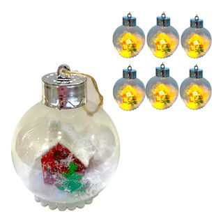 6 bolas de navidad esferas con luz ,hi-res