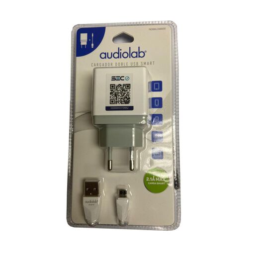 Cargador Smart Rapida Doble USB 2.1A Cable Carga Audiolab,hi-res
