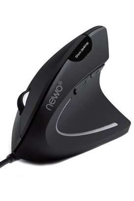 Mouse Vertical cable USB óptico ergonómico Negro,hi-res