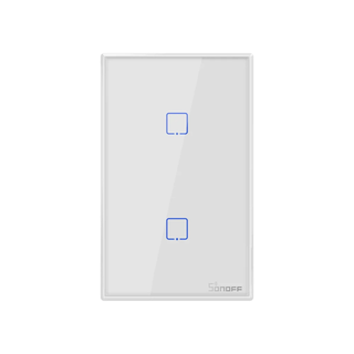 Interruptor Wifi de pared Sonoff TX RF de 2 canales - Blanco,hi-res