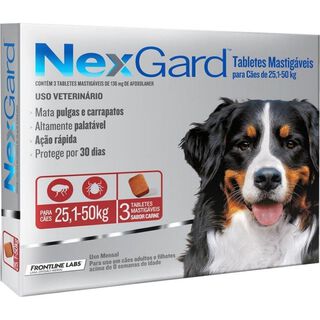 Nexgard Perro 25 a 50 Kgs 3 Tabletas,hi-res