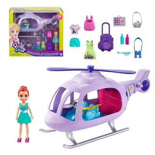 Polly Pocket Super Helicóptero De Viaje Mattel,hi-res