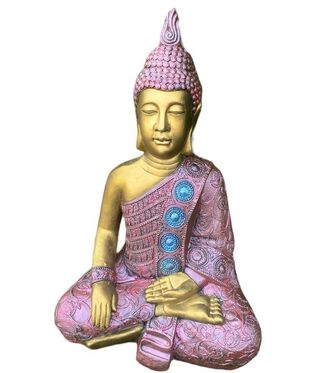 Buda Meditación Mudra Bhumisparsha Golden Red 50 cm ,hi-res