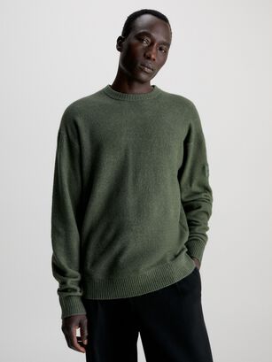 Sweater Lycra Blend Verde Calvin Klein,hi-res