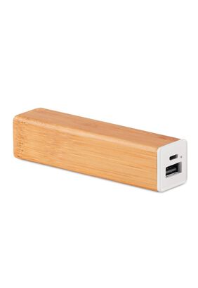 Power Bank Bateria Externa Bambú USB/micro USB,hi-res