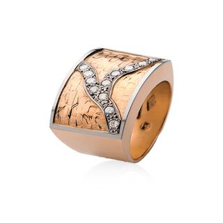 Anillo de Oro Rosado 18kt Modelo Senis con 12 Diamantes Corte Brillante de 2pts,hi-res
