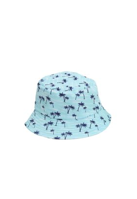 Sombrero Pescador Azul Diseño Palmeras 15*17cm,hi-res