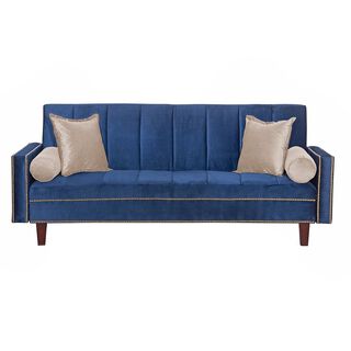 Futon Sofa Cama Vanguardia 200 x110 Azul - Beige,hi-res