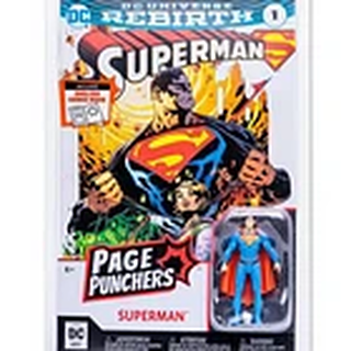 DC COMICS PAGE PUNCHERS SUPERMAN CON FIGURA DE 3 PULGA,hi-res