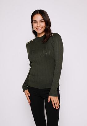 Sweater Mujer Verde Marinero Family Shop,hi-res