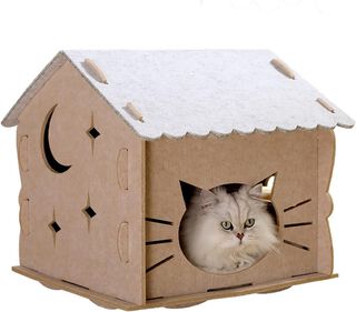 Casa Para Gatos Con Cama Suave,hi-res