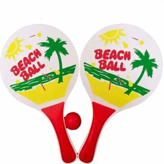 Set de 2 Paletas de Playa con pelota Juguete de Verano,hi-res
