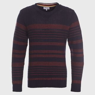 Sweater Cuello Redondo Listado,hi-res
