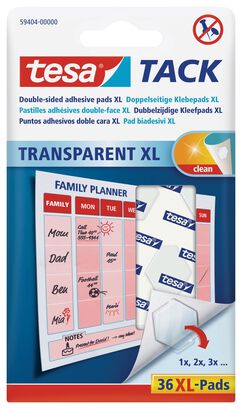 Tack XL  Almohadillas adhesivas transparentes tesa®,hi-res