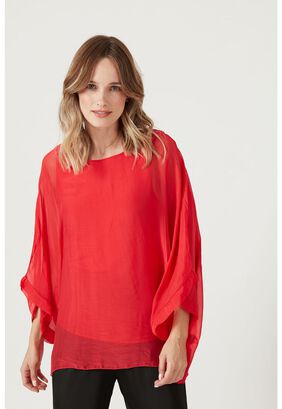 Blusa con seda roja,hi-res
