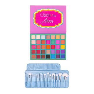 Pack Paleta De Sombra "Anna" + Set 24 Brochas Pastel Bubble Gun de Beauty Creations,hi-res