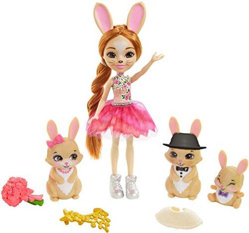 Muñeca Enchantimals Brystal Bunny y sus conejos,hi-res
