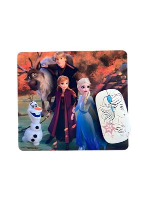 Kit Combo Mouse Inalambrico y Mouse Pad Disney Frozen,hi-res