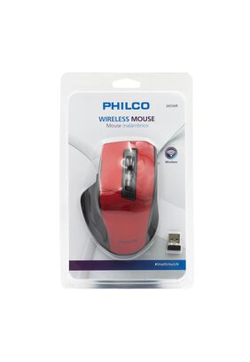 MOUSE INALAMBRICO PHILCO 345 RED,hi-res