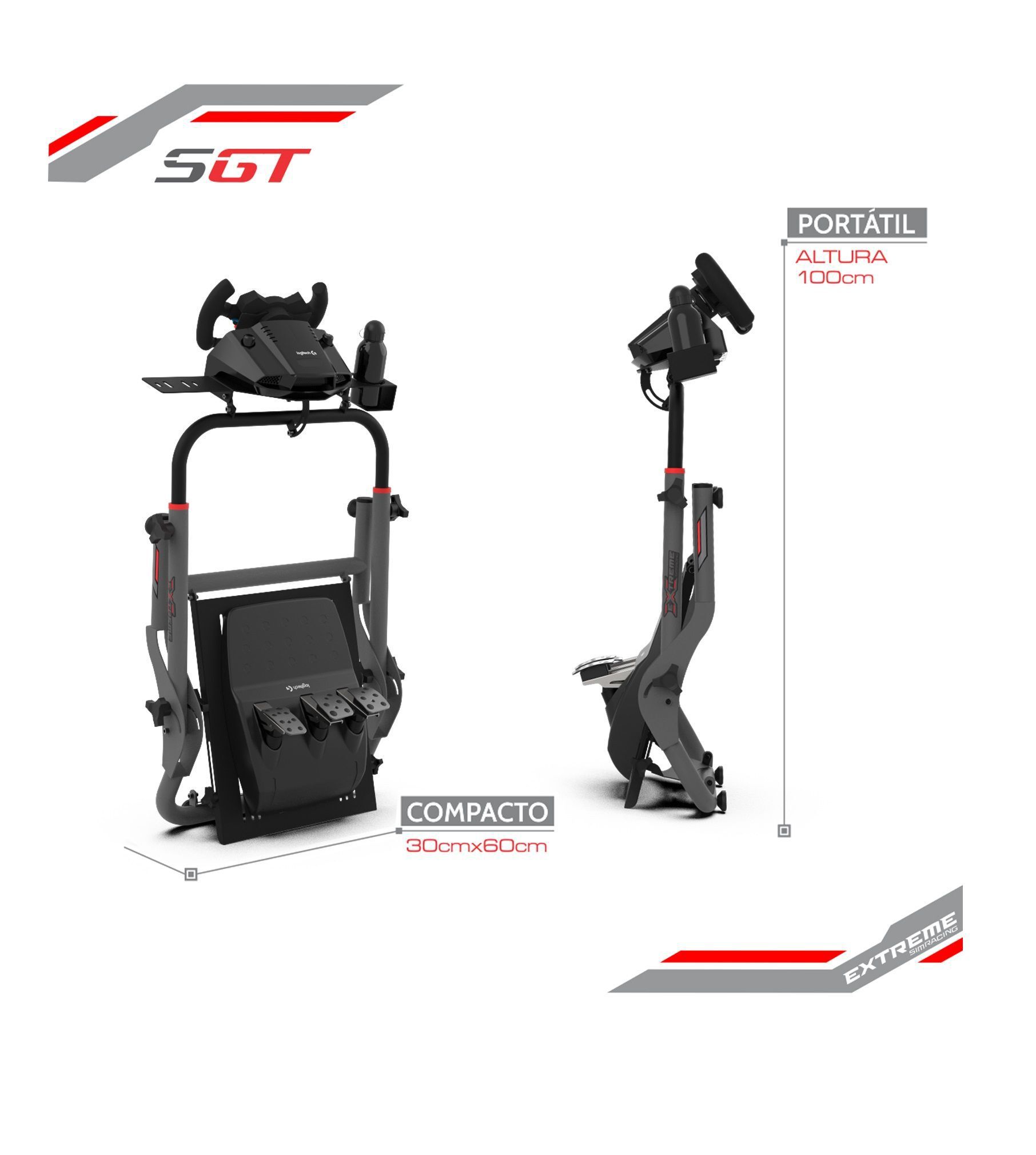 Kit Volante Simulador Logitech G920 + Suporte SGT Extreme SGT