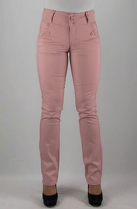 Pantalon gab. bordado t alto recto palo rosa,hi-res