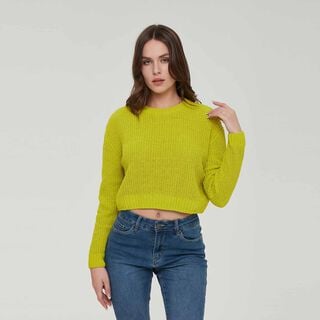 Sweater Mujer Tejido Verde Limon Fashion´s Park,hi-res