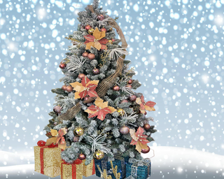 Árbol Navidad Nieve 1,8 con Adornos Color Palorosa,hi-res
