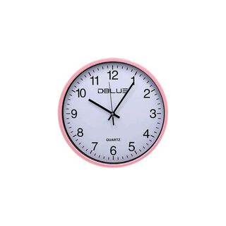 Reloj Para Pared De 15.7 Pulgadas Color Rosado - PuntoStore,hi-res