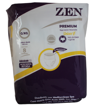 Ropa Interior Desechable (Pañal Tipo Calzon) Zen Premium - Talla G/XG,hi-res