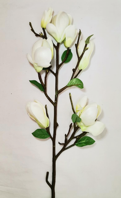 Flor Decorativa Magnolia Bud Stem Crema 84Cm ,hi-res