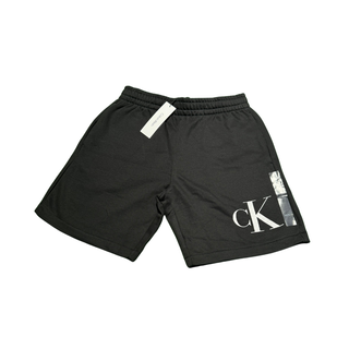Short Calvin Klein negro con logo en blanco talla M,hi-res