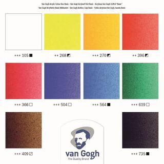Set de Acrílico Van Gogh Caja Madera 10 Colores + Accesorios,hi-res