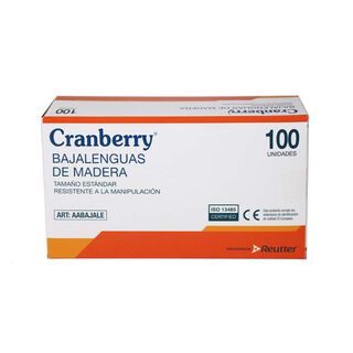 Bajalengua De Madera No Estéril Desechable Cranberry 100 Uds,hi-res