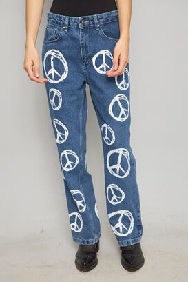 Jeans casual  azul ragged jeans talla S 526,hi-res