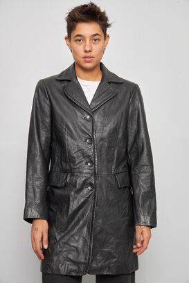 Abrigo casual  negro jaqueline talla S 859 H98,hi-res