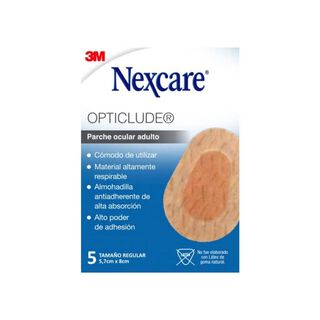 Nexcare Opticlude Parche Ocular Adulto Tamaño Regular 5,7cm x 8cm 5 Unidades,hi-res