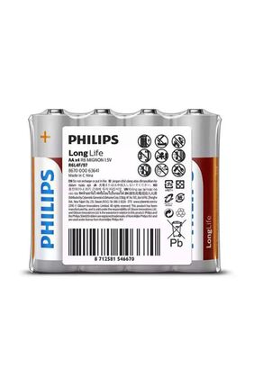 Pila Bateria ZnCl2 Philips AA Pack 4u,hi-res