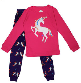 Pijama algodón niña unicornio PJ013,hi-res