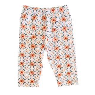Pantalón Sin Pie Flores Naranjas,hi-res