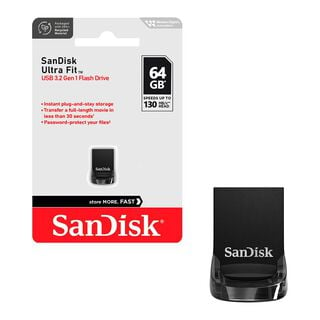 Pendrive SanDisk USB 3.2 64GB Ultra Fit 130MB/s Mac Windows,hi-res