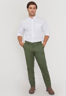 Pantalón Hombre Slim Fit Verde Bolsillos Chino Corona,hi-res