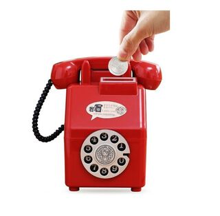Alcancía Teléfono Retro ZE1784 Rojo,hi-res
