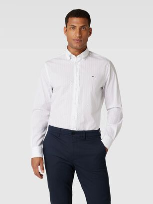 Camisa Print De Puntos Blanco Tommy Hilfiger,hi-res