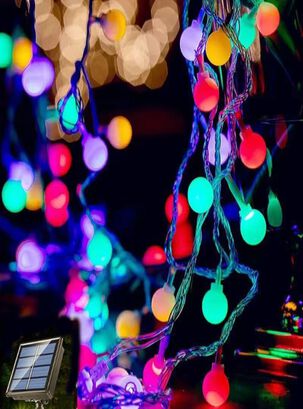 Guirnaldas LED solares de colores para Navidad,hi-res