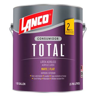 Latex Total, Gran Cubrimiento Y Rendimiento Rojo Ladrillo, 1 Gl -Lanco,hi-res