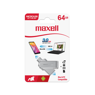 Pendrive Maxell 64gb Usb 3.0 Otg Micro Conector,hi-res